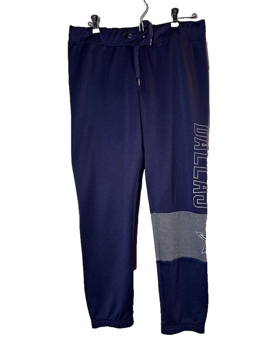 Dallas Cowboys Jogger Sweatpants S Navy Colorblock Star Logo NFL Fleece Womens